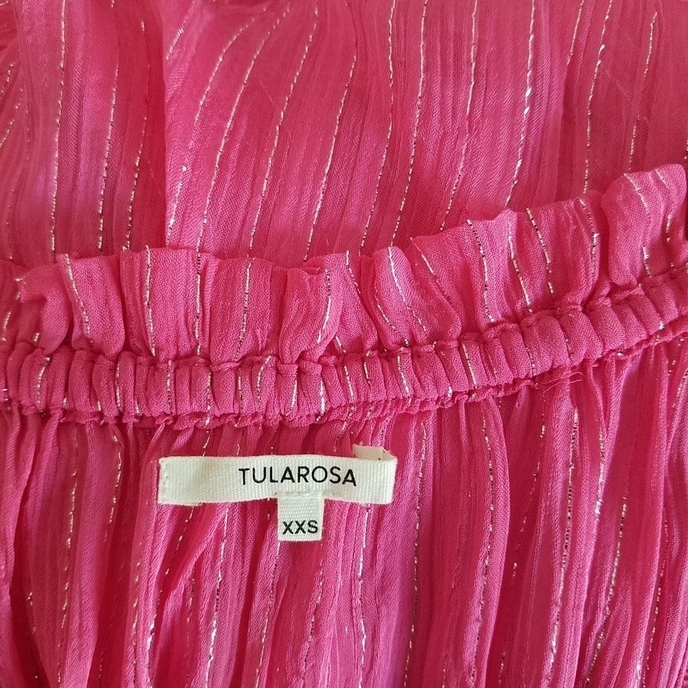 𝅺Tularosa Camellia Dress in Raspberry Sorbet Barbiecore Size XXS - Picture 14 of 14